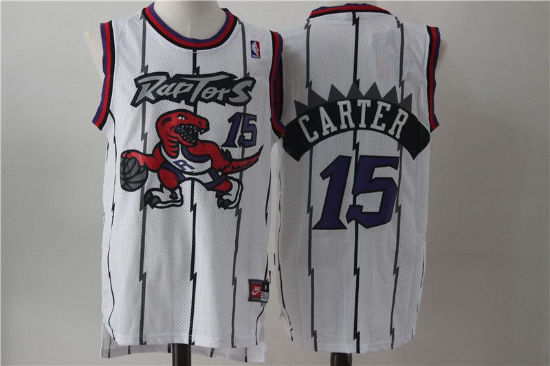 Men Toronto Raptors 15 Carter White NBA Jerseys
